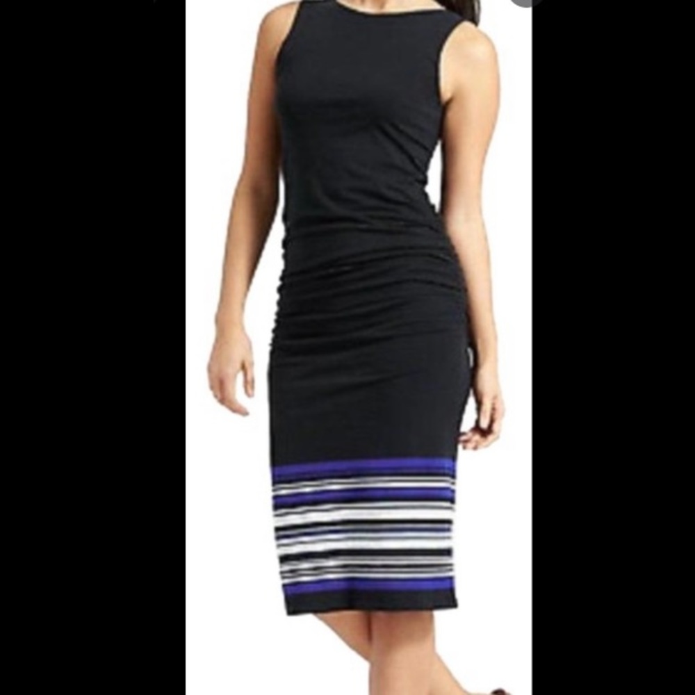 Athleta Fitted Midi Tank Dress, Black, Sz Small